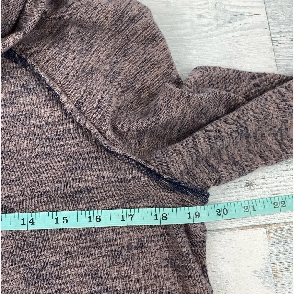 Free People Beach 2-Tone Purple‎ Heather Cowl Neck Slouchy Top One Size